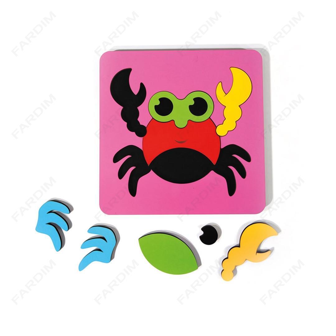 اسباب بازی چوبی پازل حیوانات کد K128465