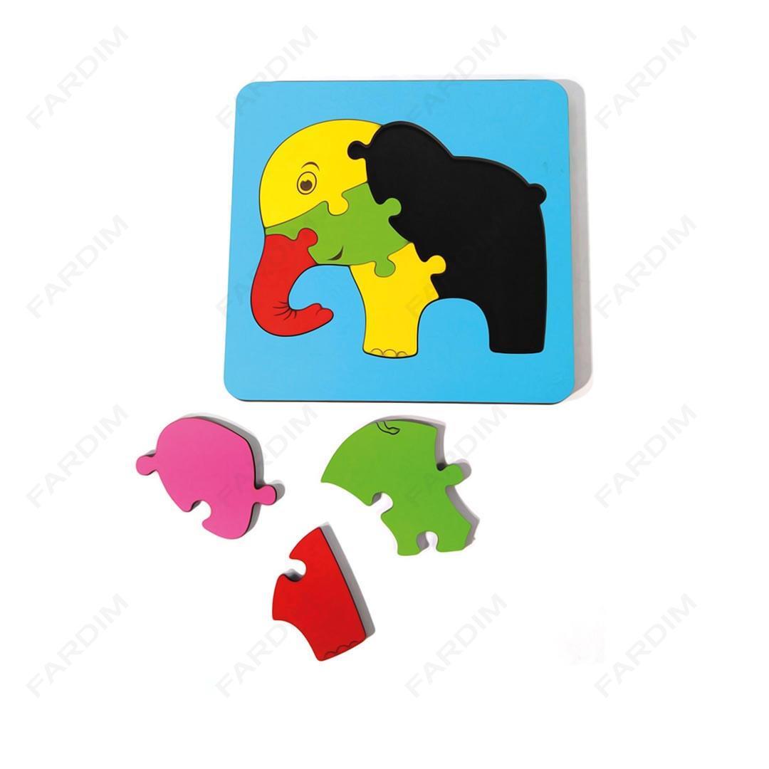 اسباب بازی چوبی پازل حیوانات کد K128465