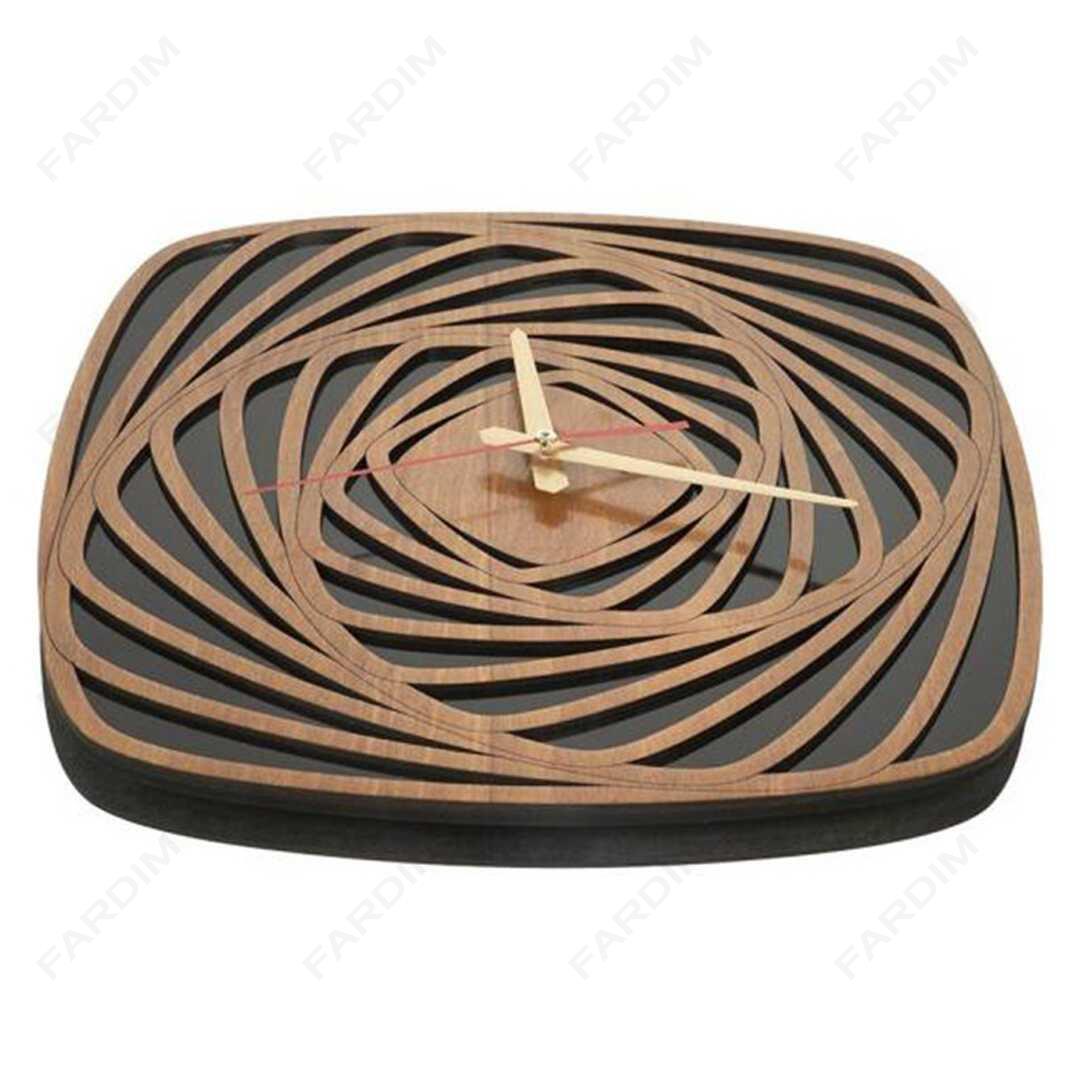 طرح لیزر ساعت دیواری مدل سپیدار