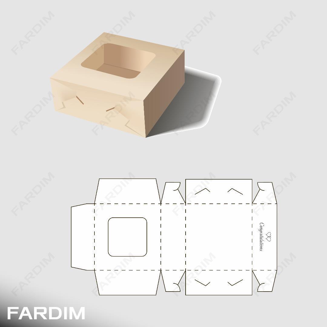 طرح قالب دایکات جعبه نگهدارنده کد 168