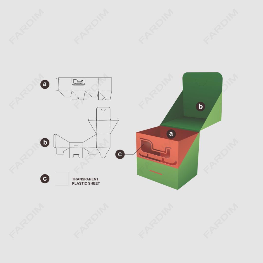 قالب دایکات جعبه و بسته بندی فانتزی خاص کد 600