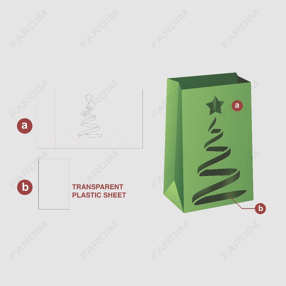 قالب دایکات پاکت و بسته بندی فانتزی کد 679