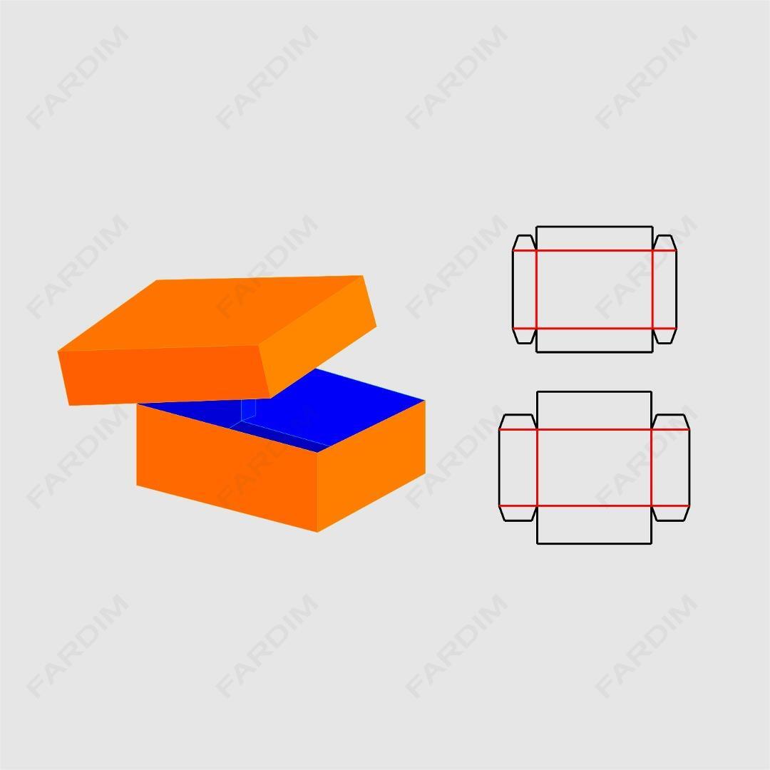 قالب دایکات جعبه و بسته بندی کادویی کد 3849