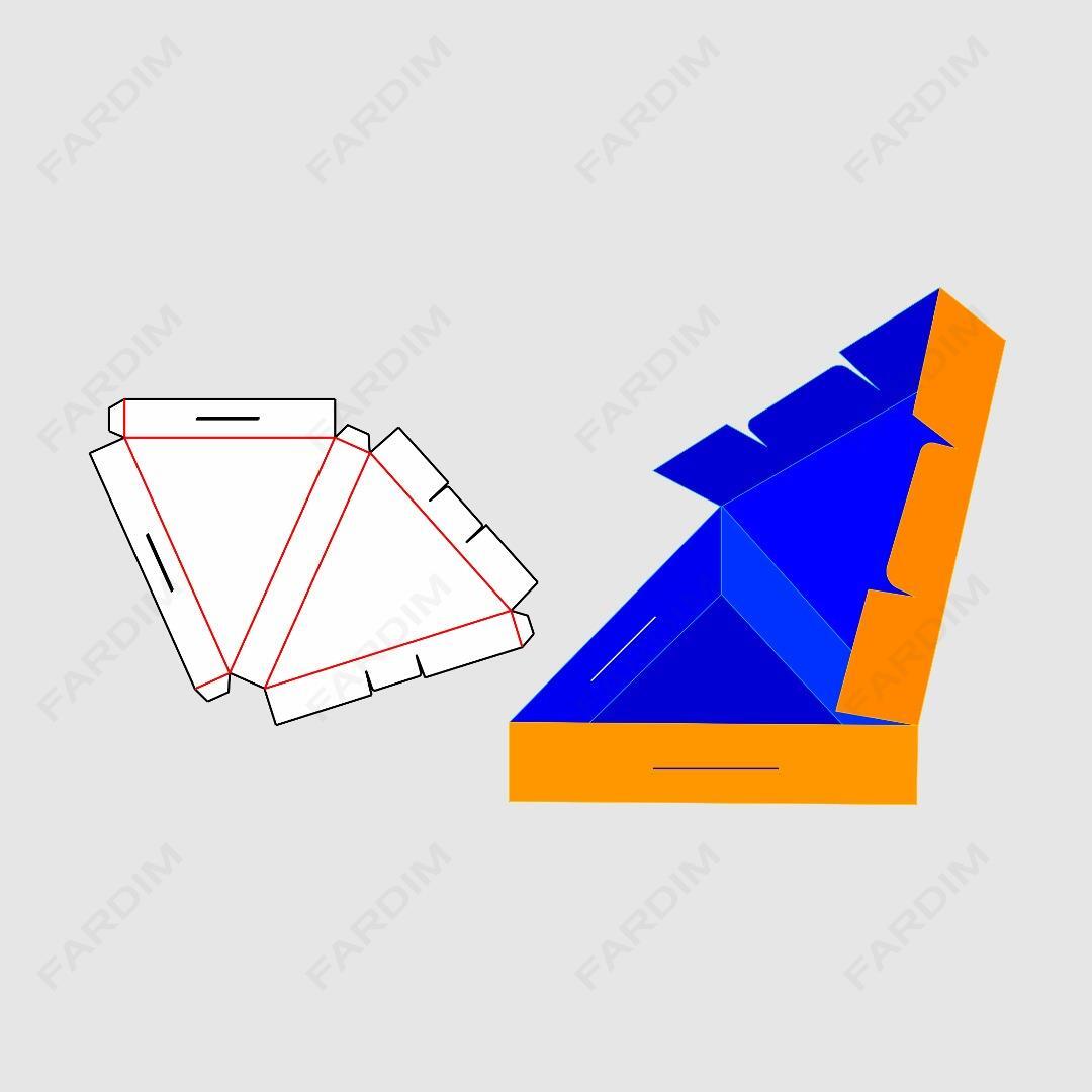 قالب دایکات جعبه و بسته بندی فست فود کد 3854