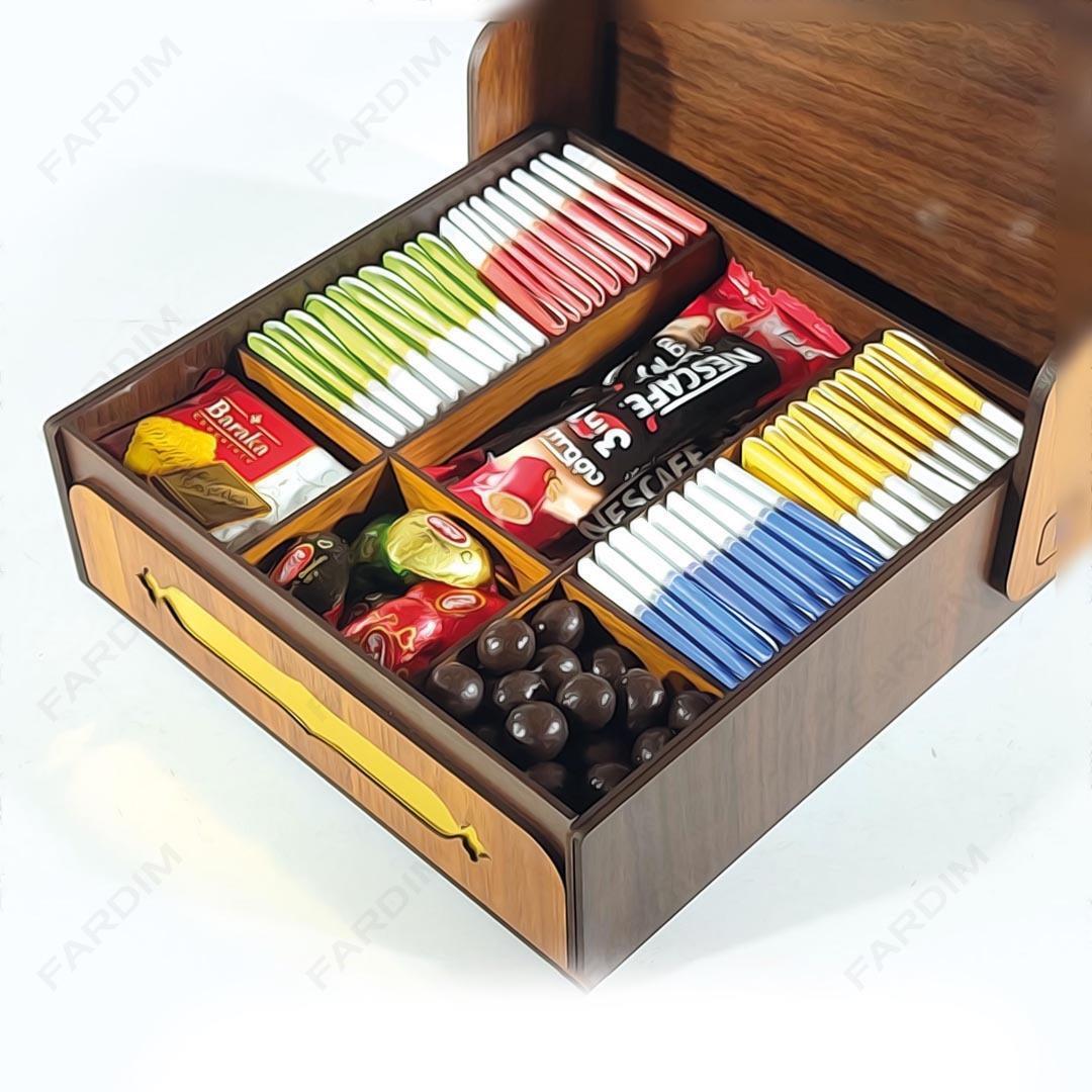 طرح برش لیزری جعبه پذیرایی