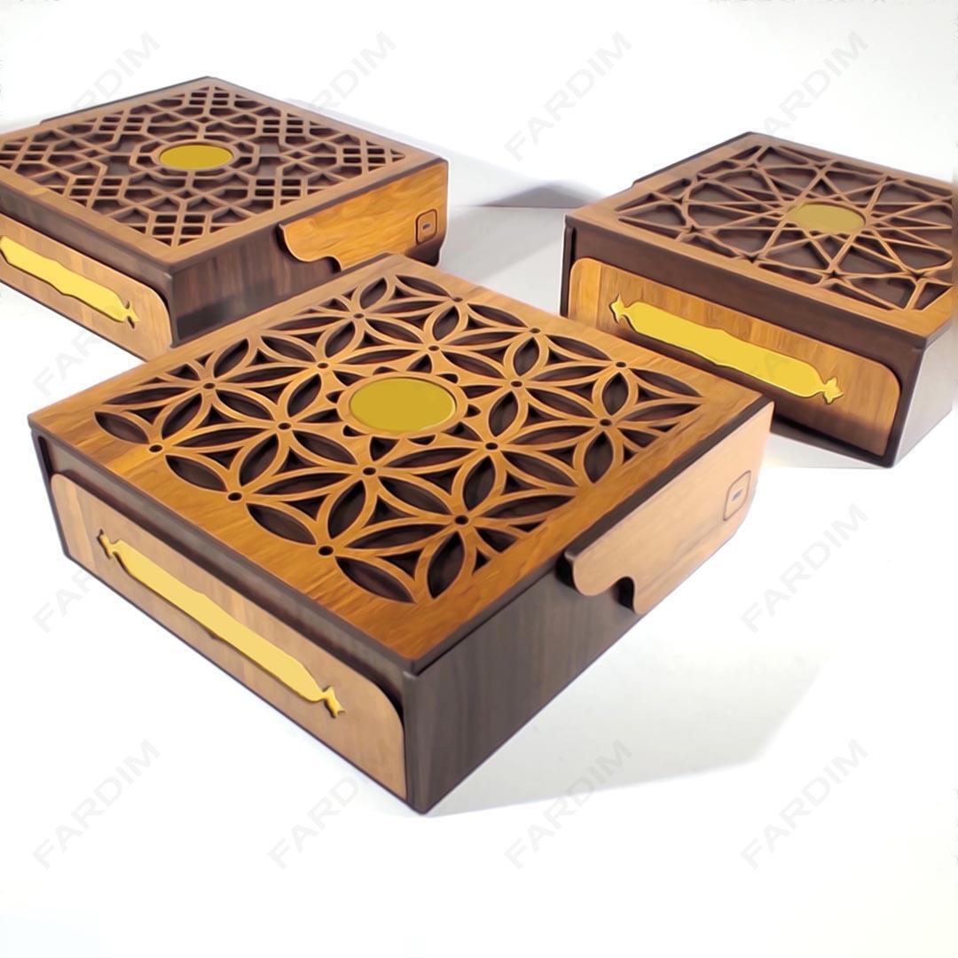 طرح برش لیزری جعبه پذیرایی