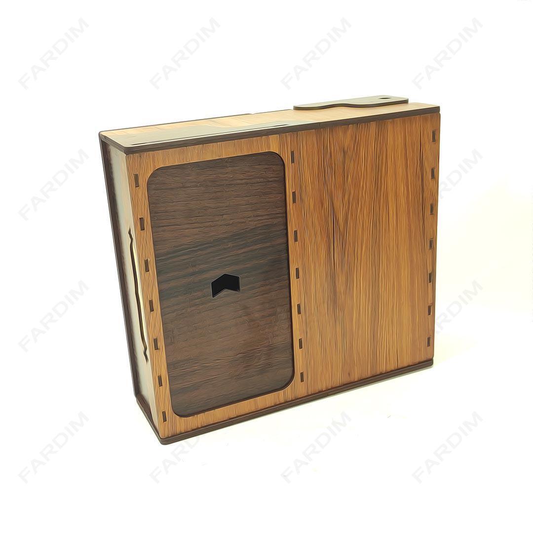طرح لیزر جعبه پذیرایی درب دار و جادستمال کاغذی کد A132237