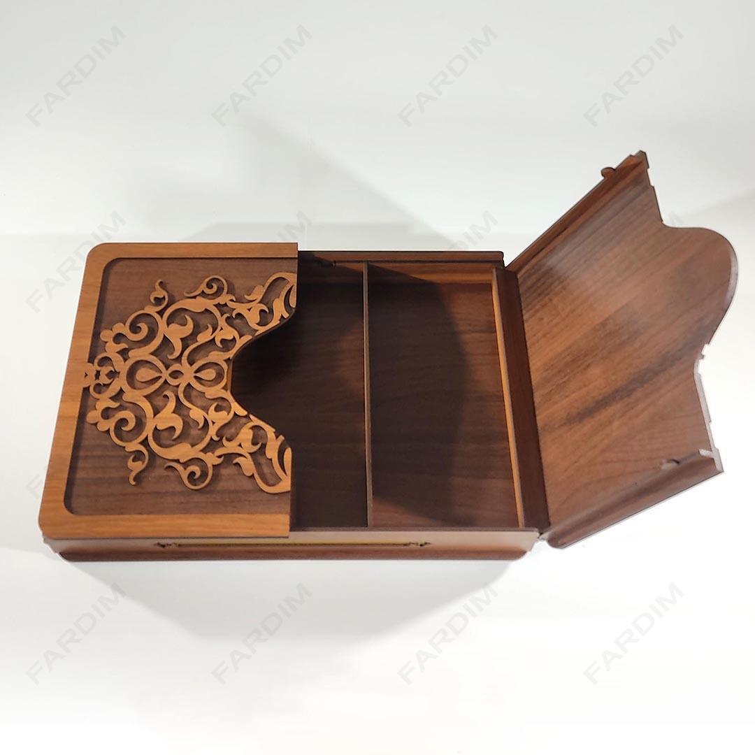 طرح برش لیزری جعبه پذیرایی دو درب کد A132254