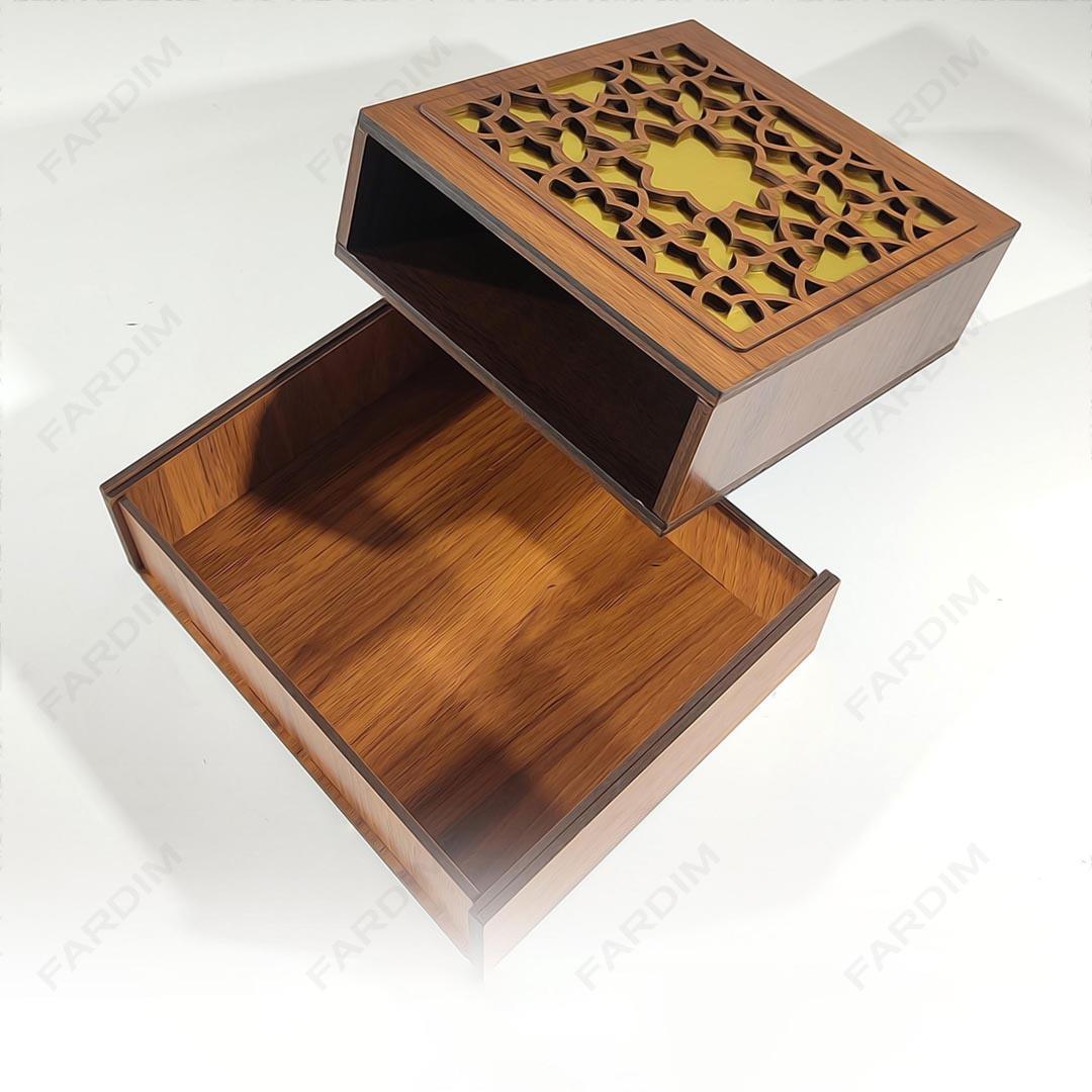 طرح لیزر جعبه هدیه در دو طرح کد A132256