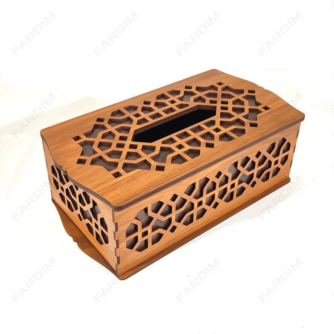طرح برش لیزر جعبه دستمال کاغذی کد A132275