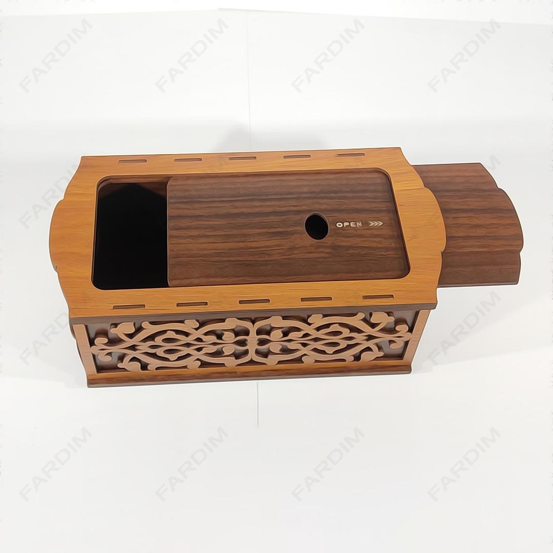 طرح برش لیزر جعبه دستمال کاغذی کد A132278