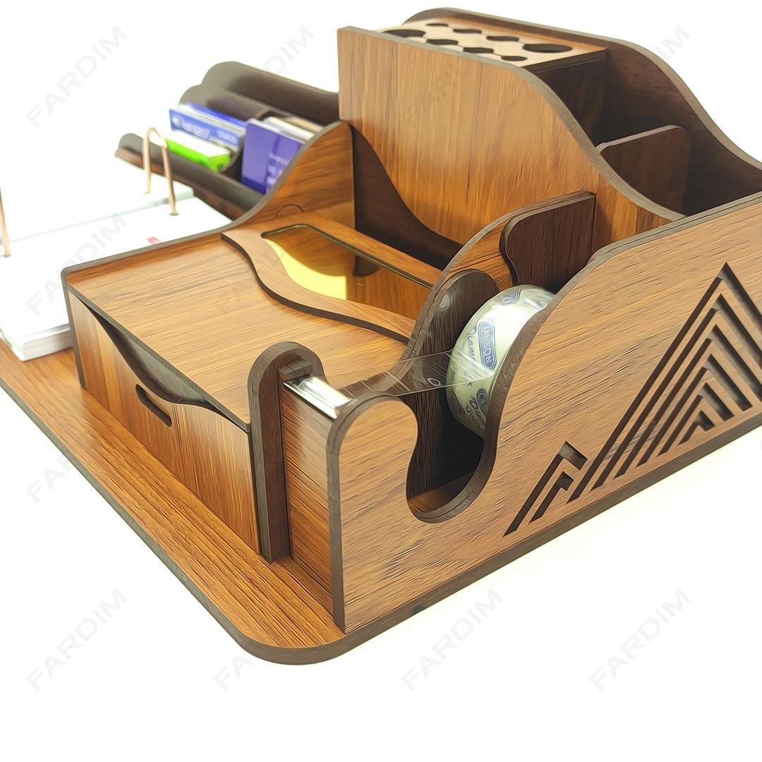 طرح لیزر ست رومیزی اداری با پایه چسب کد A132298