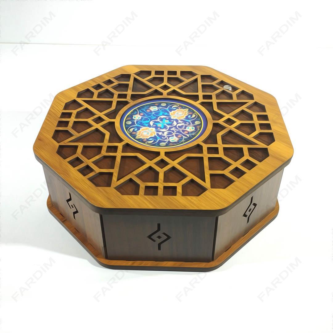 طرح برش لیزری جعبه هدیه و پذیرایی کد A132301