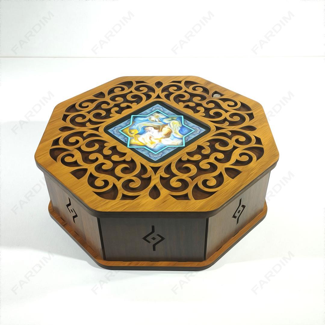 طرح برش لیزری جعبه هدیه و پذیرایی کد A132301