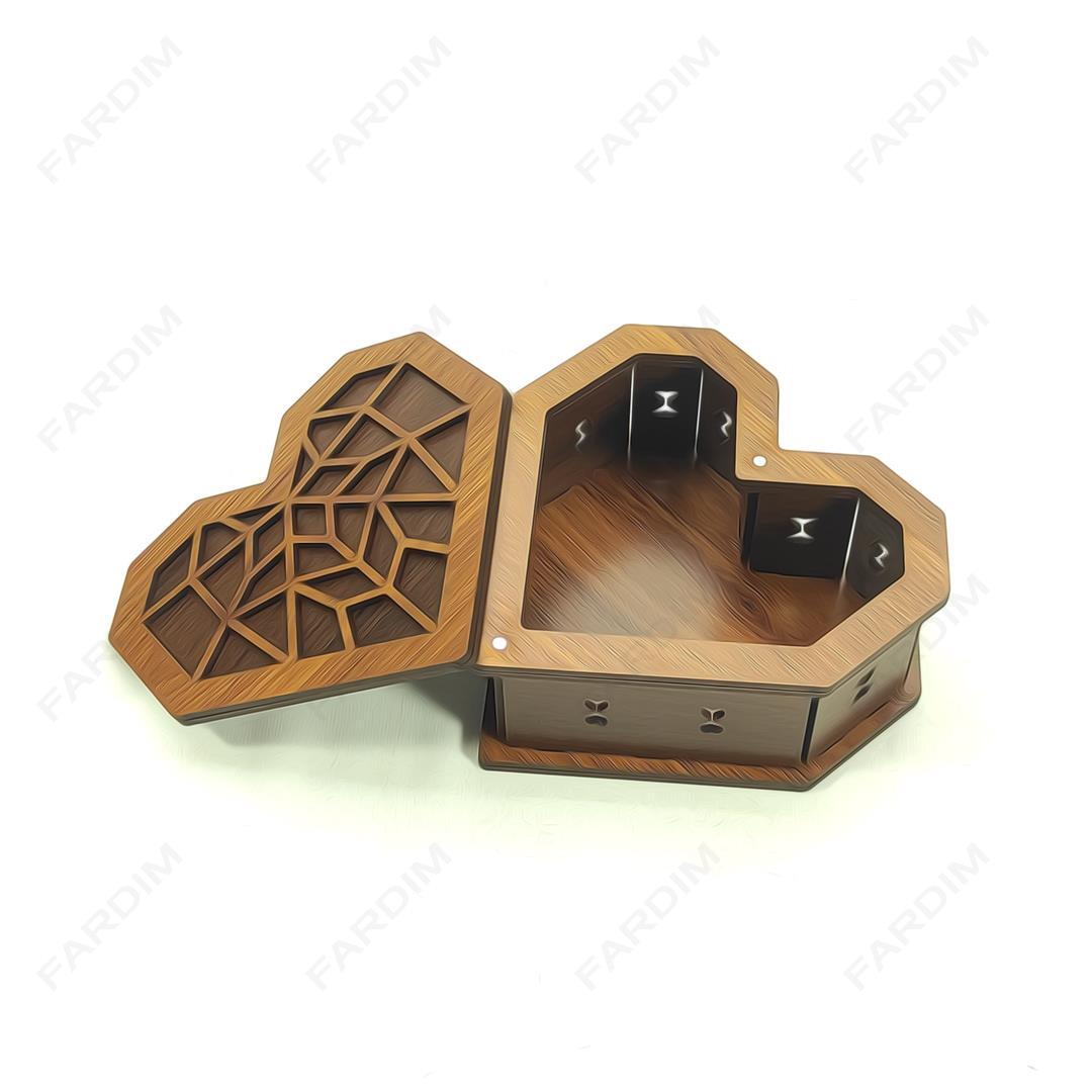 طرح برش لیزری جعبه هدیه و پذیرایی کد A132303