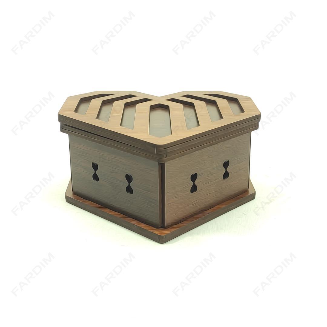 طرح برش لیزری جعبه هدیه و پذیرایی کد A132303
