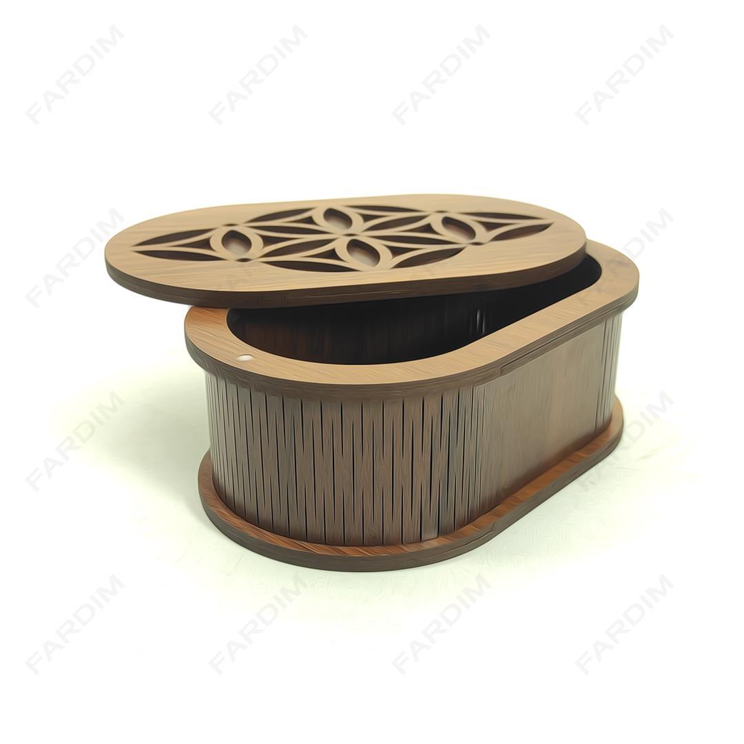 طرح برش لیزری جعبه هدیه و پذیرایی کد A132305