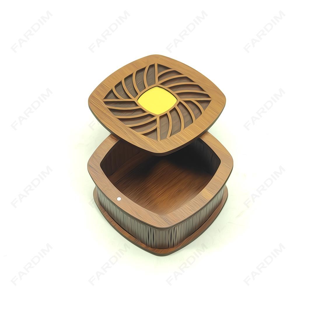 طرح لیزر جعبه هدیه و پذیرایی کد A132311