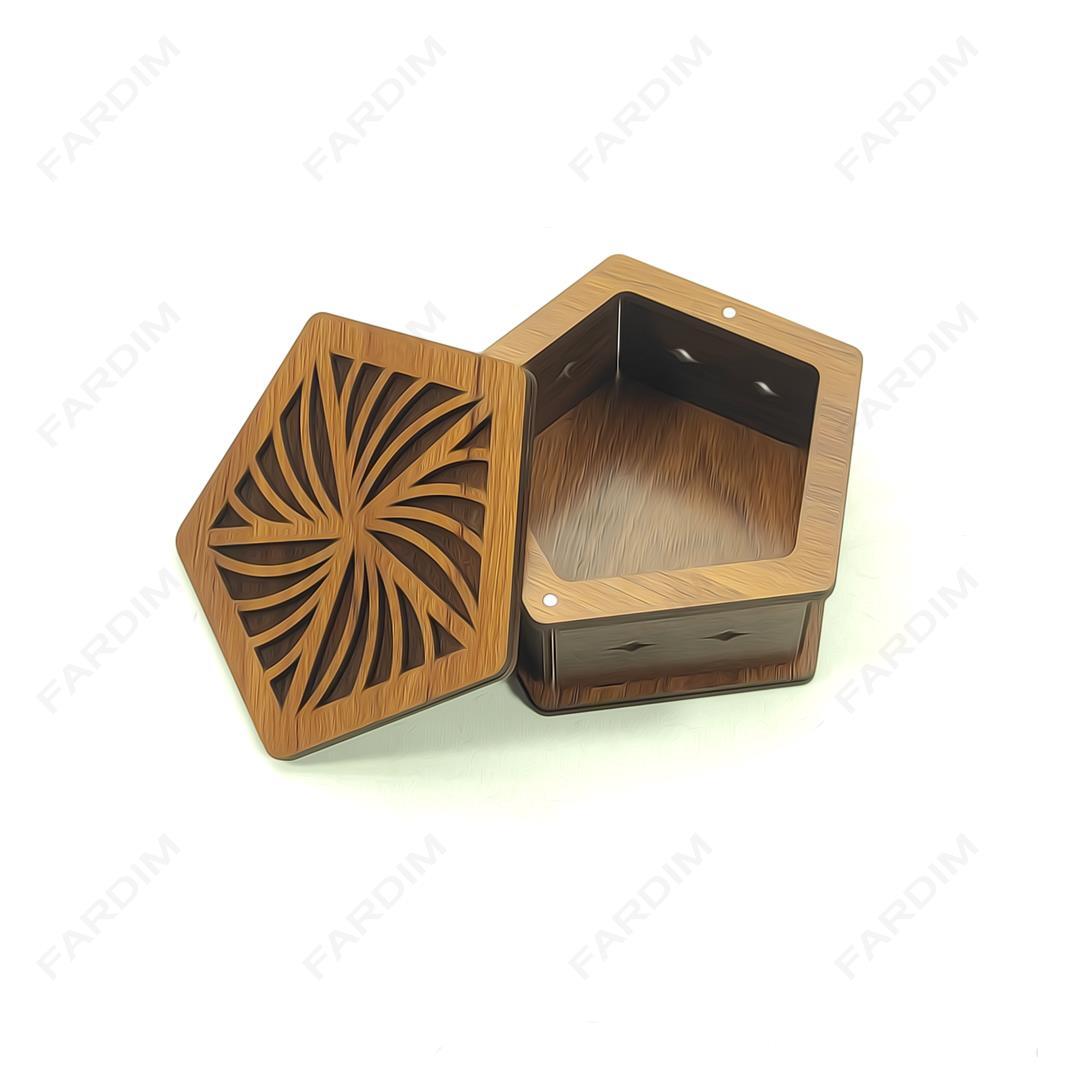 طرح لیزر جعبه هدیه و پذیرایی کد A132312