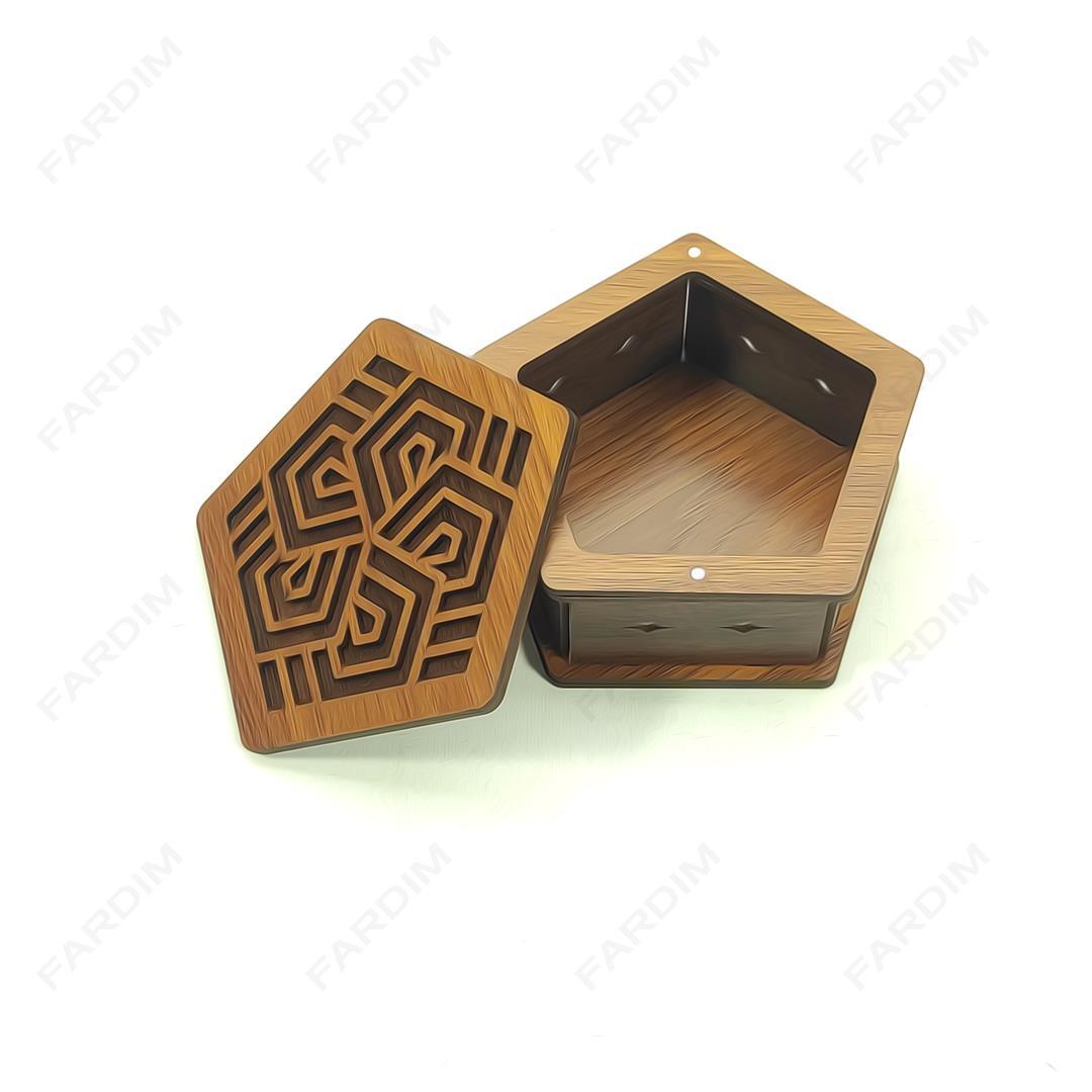 طرح لیزر جعبه هدیه و پذیرایی کد A132312