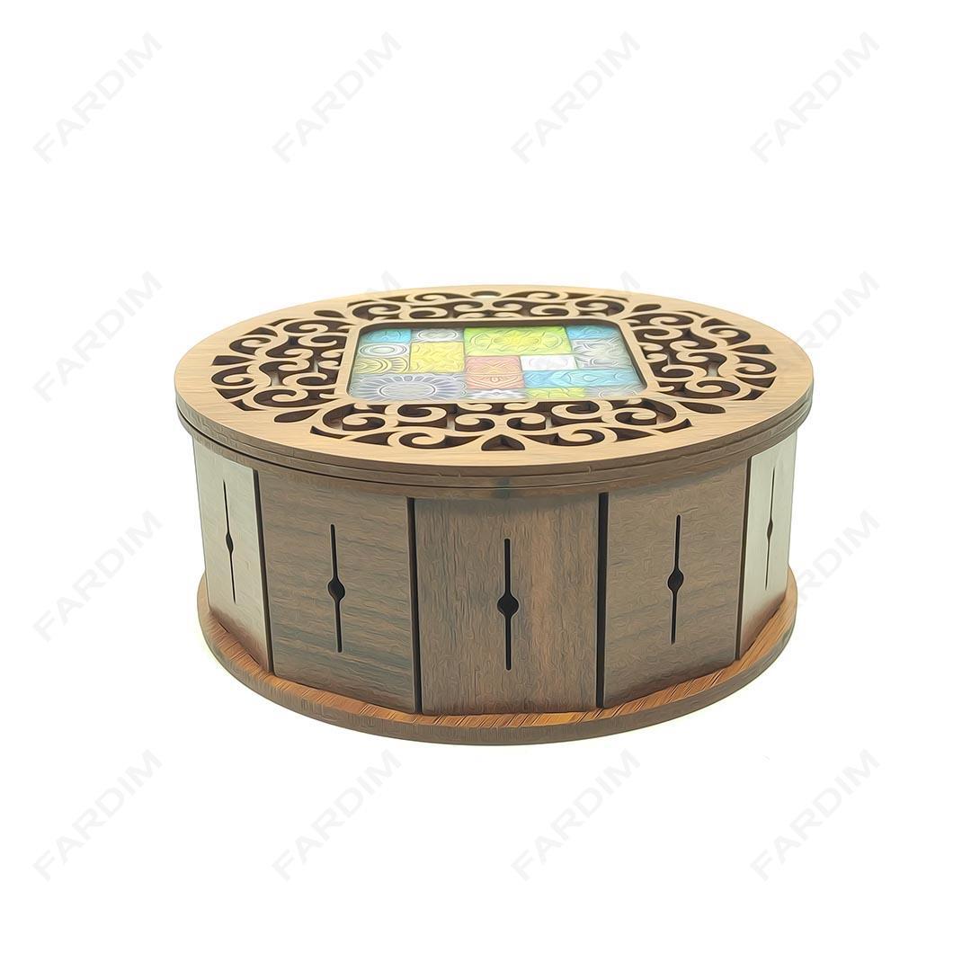 طرح لیزر جعبه هدیه و پذیرایی در 7 طرح کد A132314