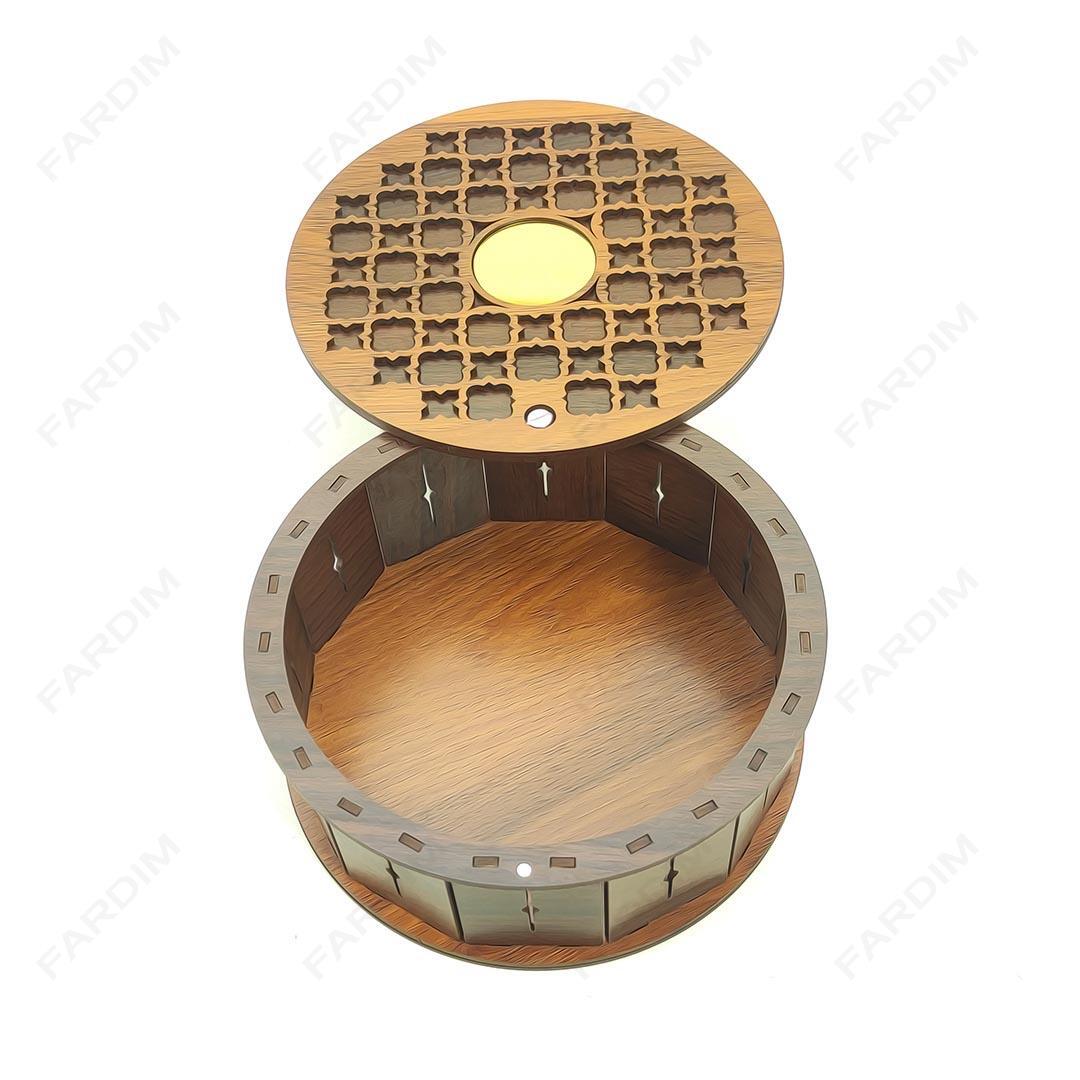 طرح لیزر جعبه هدیه و پذیرایی در 7 طرح کد A132314