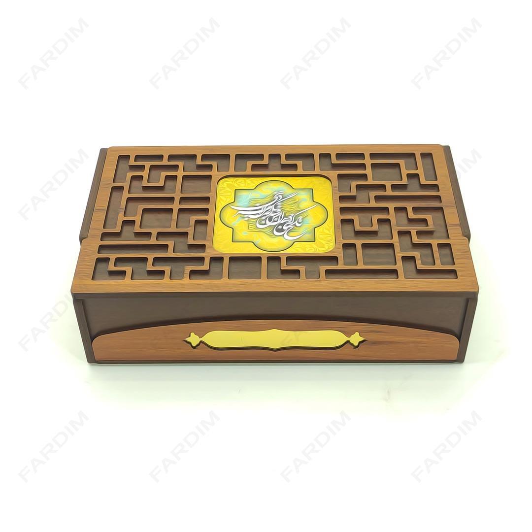 طرح برش لیزر جعبه پذیرایی و دمنوش در 6 طرح کد A132316