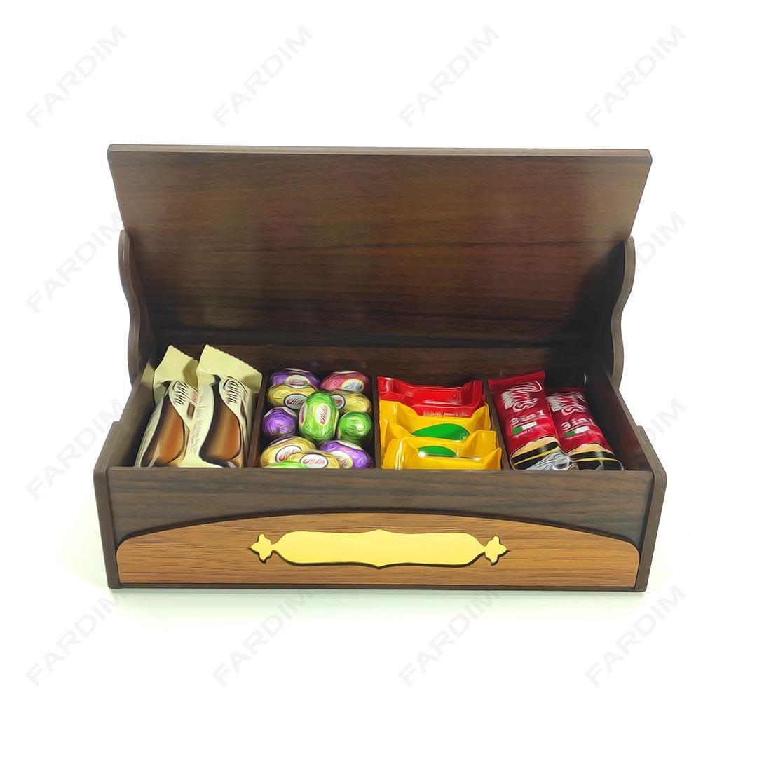 طرح برش لیزر جعبه پذیرایی و دمنوش در 6 طرح کد A132316