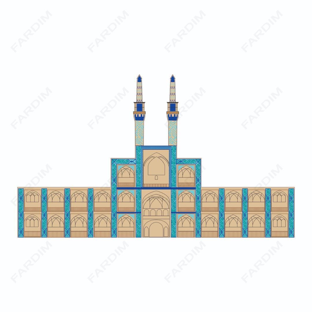 طرح وکتور میدان امیر چخماق یزد