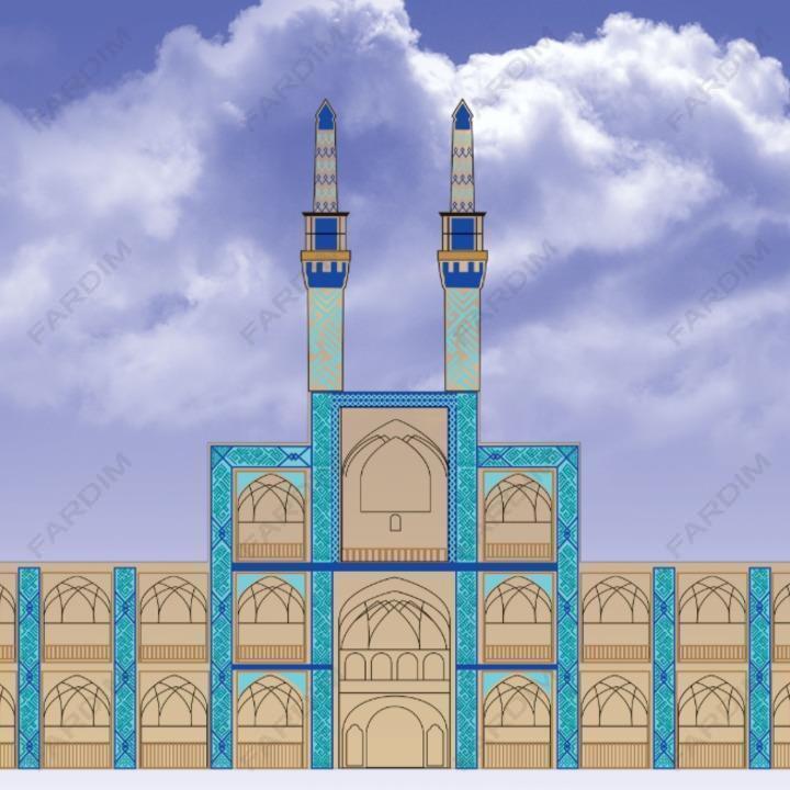 طرح وکتور میدان امیر چخماق یزد