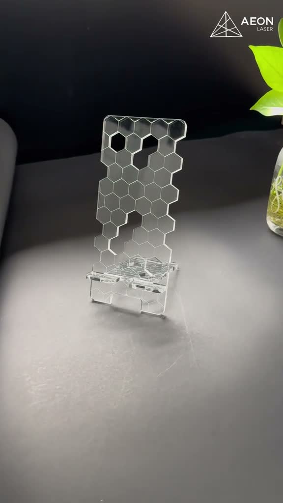 طرح برش لیزر استند موبایل رومیزی مدل کندو