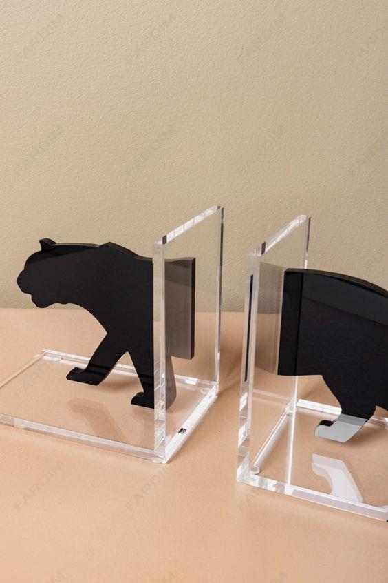 طرح برش لیزری استند نگه دارنده کتاب مدل ببر