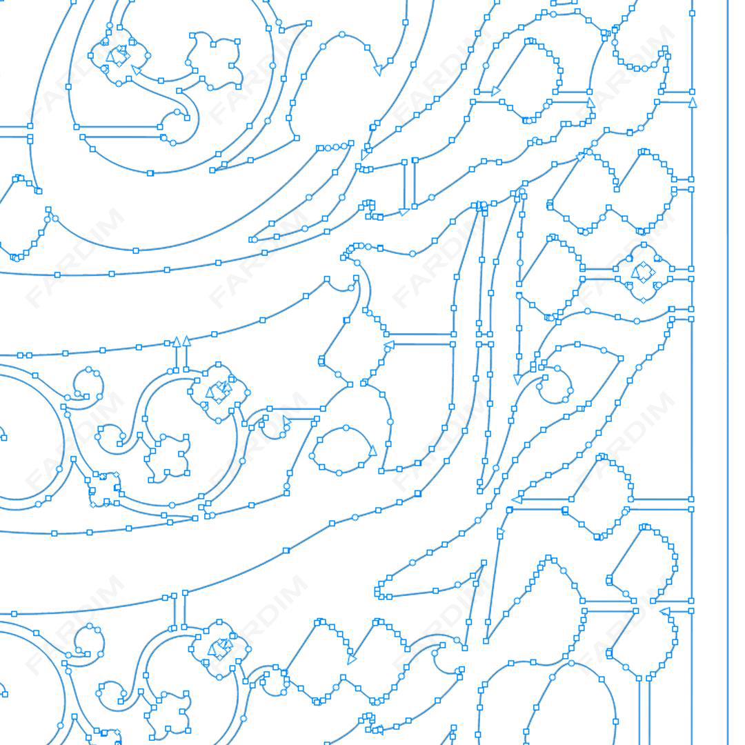 طرح وکتور تایپوگرافی خوشنویسی شده شعر حافظ " نیست بر لوح دلم جز الف قامت دوست "