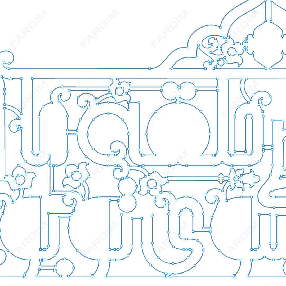 طرح وکتور تایپوگرافی و حروف نگاری خوشنویسی شده غزل شمارهٔ ۲۱۰ حافظ
