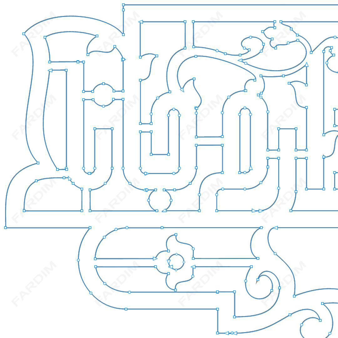 طرح وکتور تایپوگرافی و حروف نگاری خوشنویسی شده کد A132369