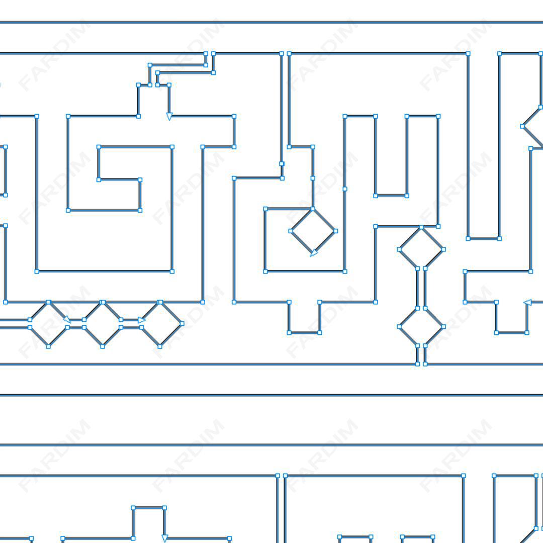 طرح وکتور تایپوگرافی و حروف نگاری خوشنویسی شده محرمی ( باز این چه شورش است )