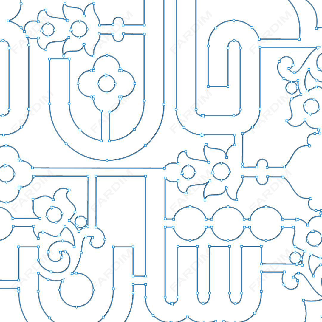 طرح وکتور تایپوگرافی و حروف نگاری خوشنویسی شده کد A132393