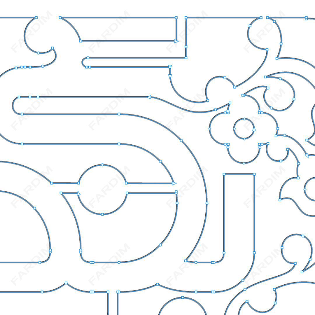 طرح وکتور تایپوگرافی و حروف نگاری خوشنویسی شده کد A132394