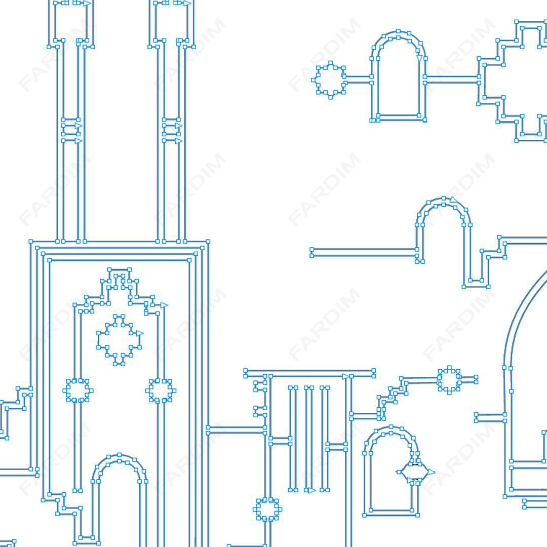 طرح وکتور ابنیه تاریخی یزد