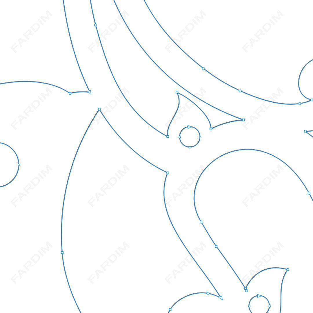 وکتور طرح نگاره گل و مرغ کد A132414