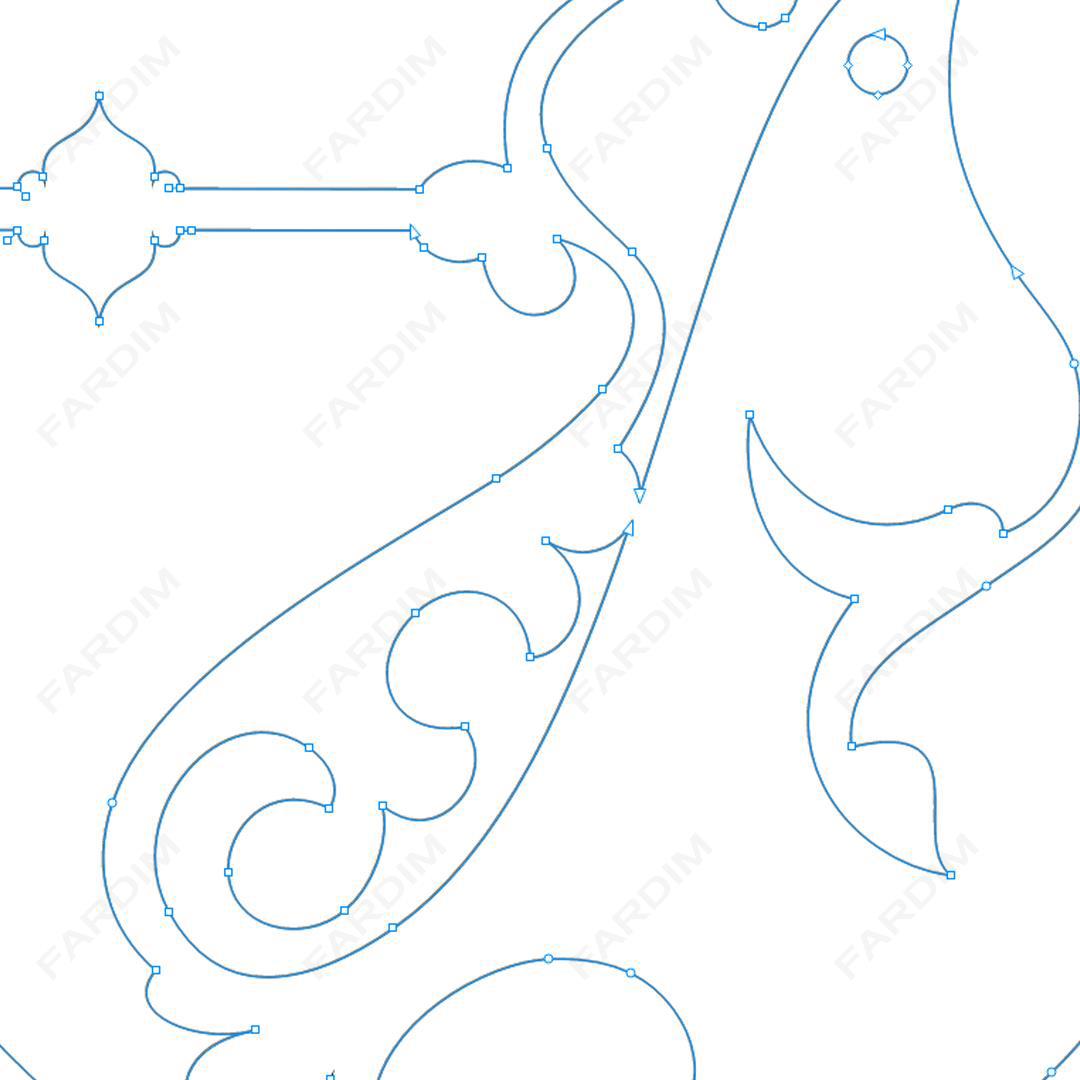 وکتور طرح نگاره گل و مرغ کد A132424