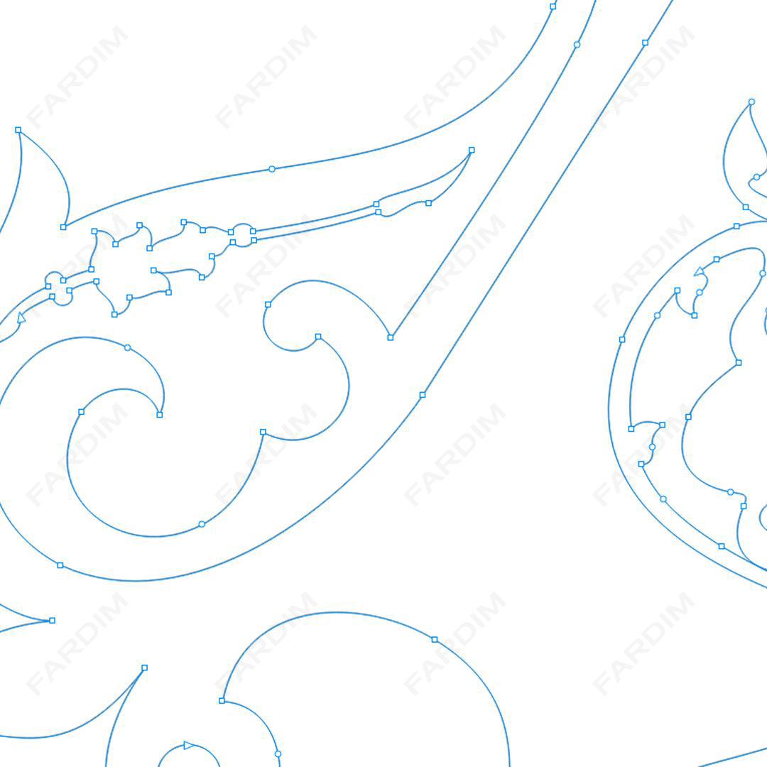 وکتور طرح نگاره گل و مرغ کد A132431