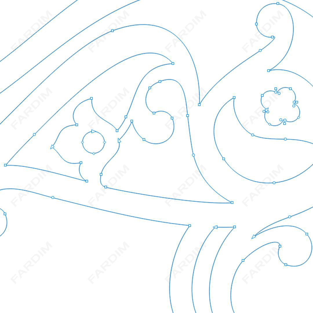 وکتور طرح نگاره گل و مرغ کد A132432