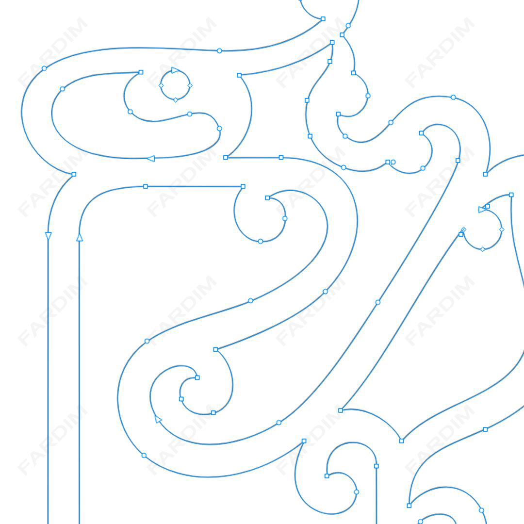 وکتور طرح نگاره گل و مرغ کد A132436