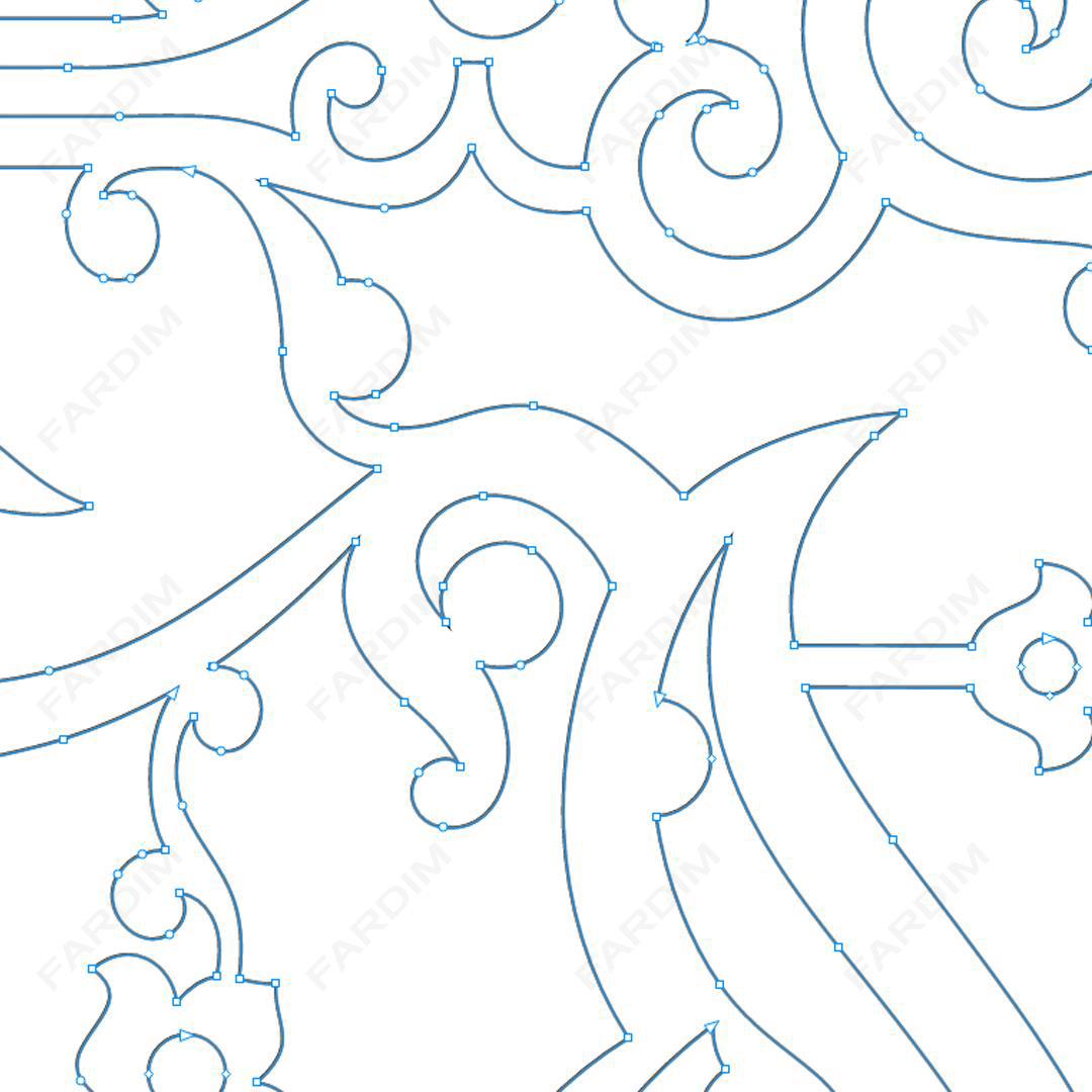 وکتور طرح نگاره گل و مرغ کد A132440