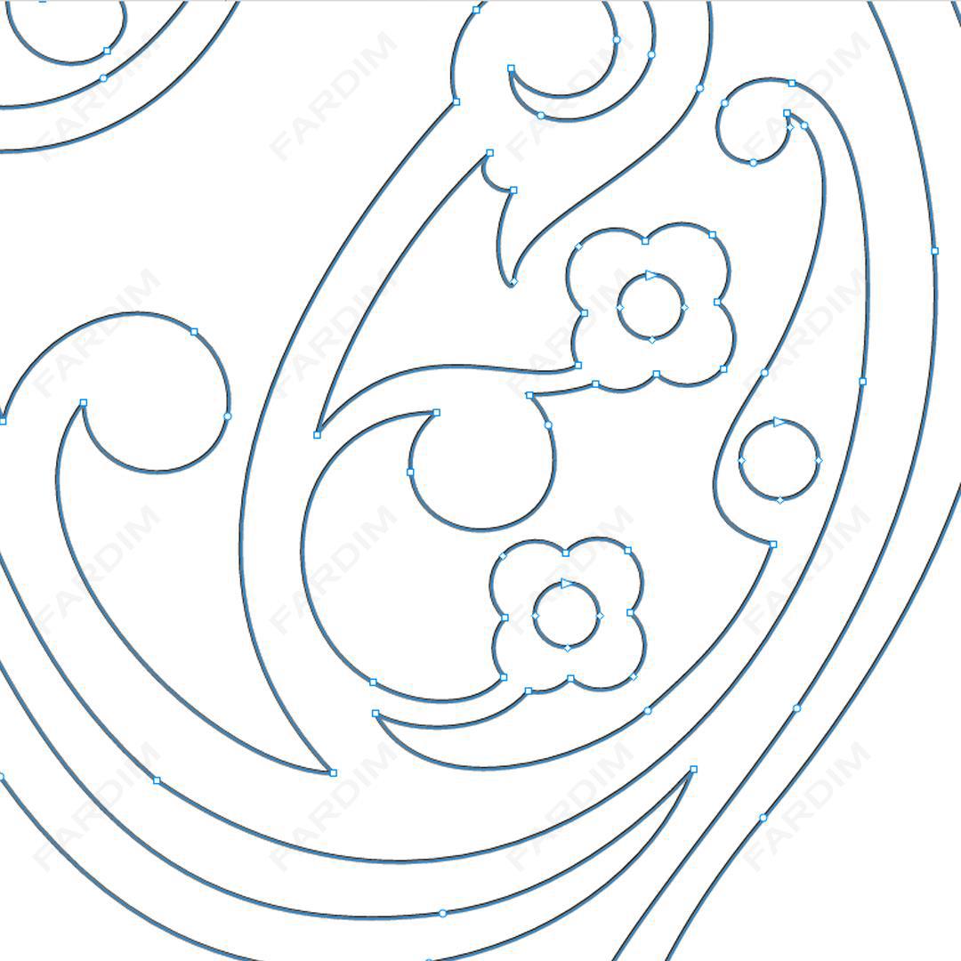 وکتور طرح نگاره گل و مرغ کد A132443