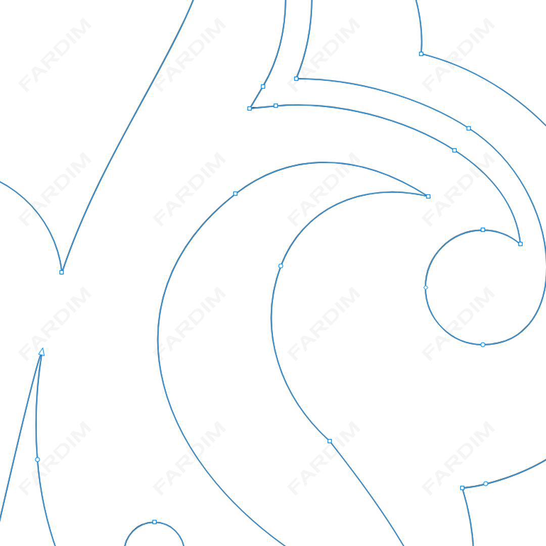 وکتور طرح نگاره گل و مرغ کد A132456