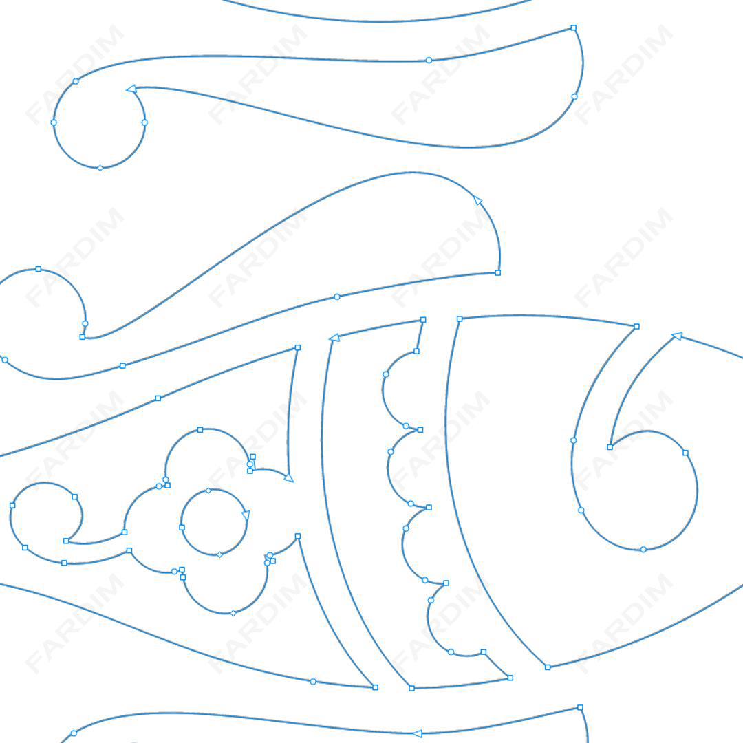 وکتور طرح نگاره ماهی ، مجموعه دوتایی کد A132469