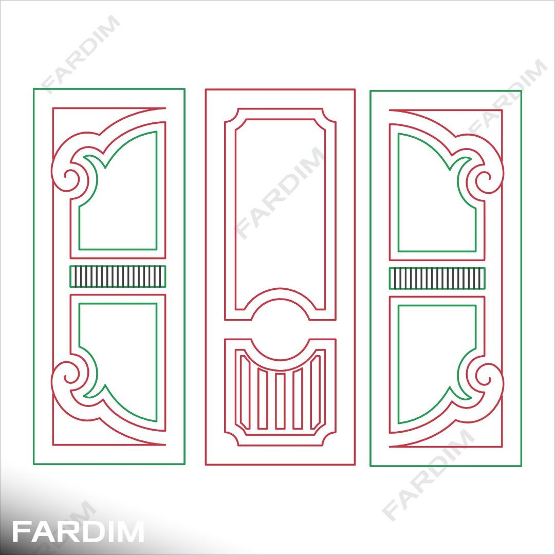 طرح CNC درب چوبی