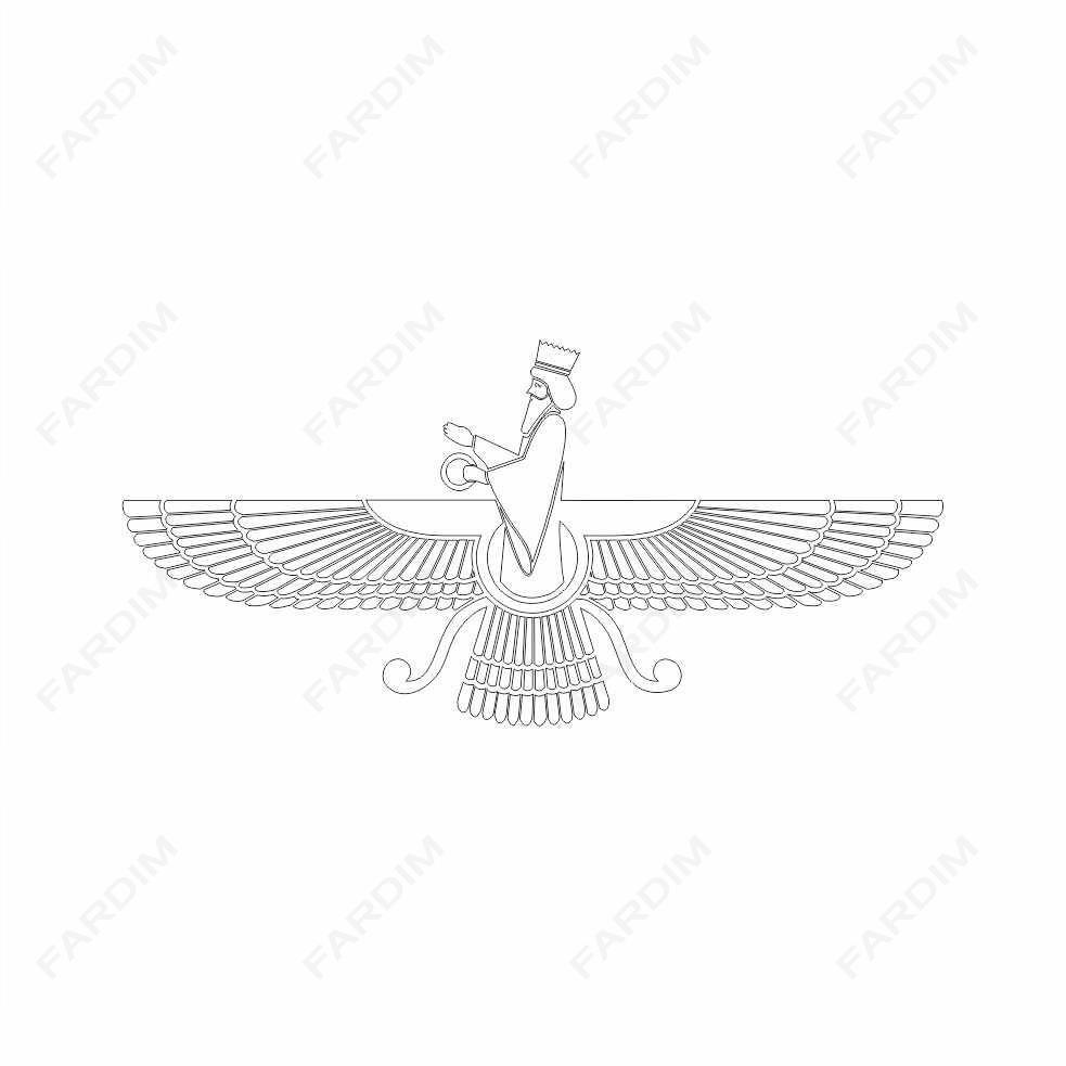 وکتور رایگان نماد فروهر 